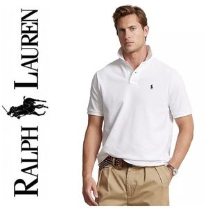 Polo Ralph Lauren Mens XL Classic Fit White Polo Shirt